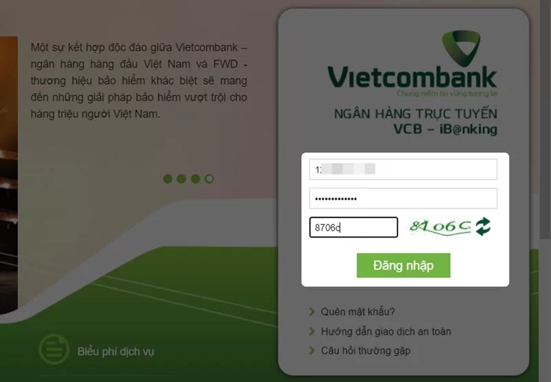 kiểm tra thông tin tài khoản vietcombank