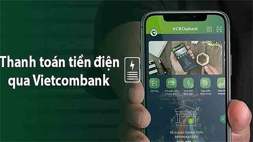 thanh toán tiền điện qua ngân hàng vietcombank